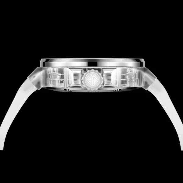 Haofa Luxury K9 Crystal Skeleton Tourbillon Mechanical Watch For Men GMT Flying Tourbillon Sapphire Wristwatches Day and Night