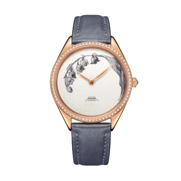 Beijing Suzhou Embroidery Lily of the Valley Watch 38mm leather minimalist lady watch woman luxury women elegant wristwatch