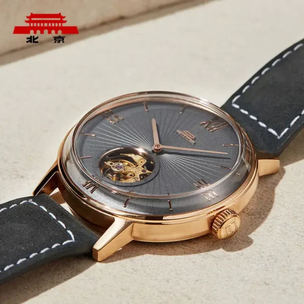 Beijing Bladelegant Tourbillon Watch Limited Edition 43mm mechanical man watch automatic leather men skeleton business watch