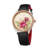 Beijing Suzhou Embroidery Rose Watch 38mm leather quartz wristwatch lady stainless steel elegant luxury woman watch fashion