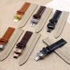 18Mm Watch Band For Wristwatch Men Women Replacement Stylish Durable Premium Black White Line Strong Metal Clasp
