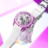 Haofa Crystal Transparent Mechanical Men's Watch Tourbillon Full Sapphire Case Manual Wristwatch 2388