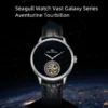Seagull Tourbillon Men Watch ST8230 Manual Mechanical Vintage Skeleton Wristwatch Elegant Crocodile Strap Relogio Masculion 6144
