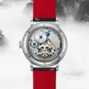 Beijing Han Style Tourbillon Watch 40mm mechanical watch automatic leather band business man watch men casual simple watch
