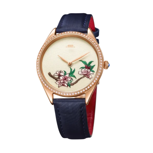 Beijing Suzhou Embroidery Peach Blossom Watch 38mm lady woman watch luxury elegant classic watch fashion casual watch women