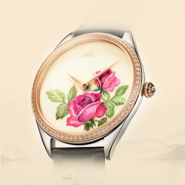 Beijing Suzhou Embroidery Rose Watch 38mm leather lady watch minimalist woman watch luxury elegant fashion women wristwatch