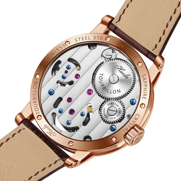Haofa Double Tourbillon Flying Tourbillon Manual Mechanical Men's Watch Sapphire Wristwatches Skeleton Movement Watch 003