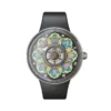 CRONUSART Men Tourbillon Watch 43mm Titanium Mechanical Wristwatch Luminous Tangka Enamel Dial Fluororubber Strap Skeleton
