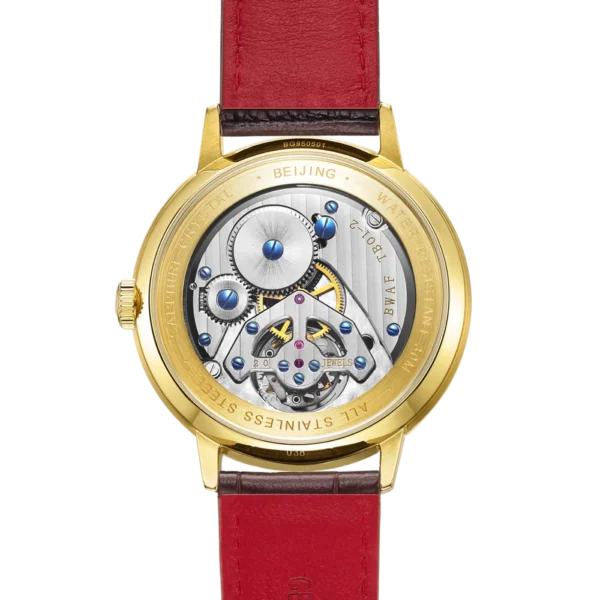 Beijing Flying Horse of Gansu Tourbillon Watch 43mm automatic mechanical watch business leather band fashion man men watch