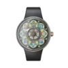 CRONUSART Men Tourbillon Watch 43mm Titanium Mechanical Wristwatch Luminous Tangka Enamel Dial Fluororubber Strap Skeleton