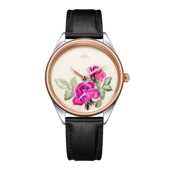 Beijing Suzhou Embroidery Rose Watch 38mm leather lady watch minimalist woman watch luxury elegant fashion women wristwatch