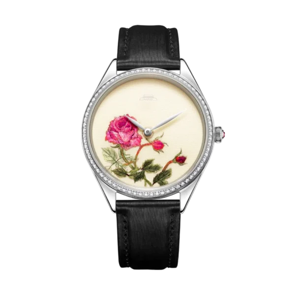 Beijing Suzhou Embroidery Rose Watch 38mm stainless steel leather watch lady luxury elegant minimalist watch fashion quartz