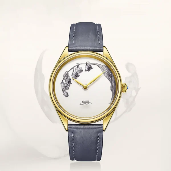 Beijing Suzhou Embroidery Lily of the Valley Watch 38mm minimalist woman watch lady luxury elegant wristwatch fashion quartz