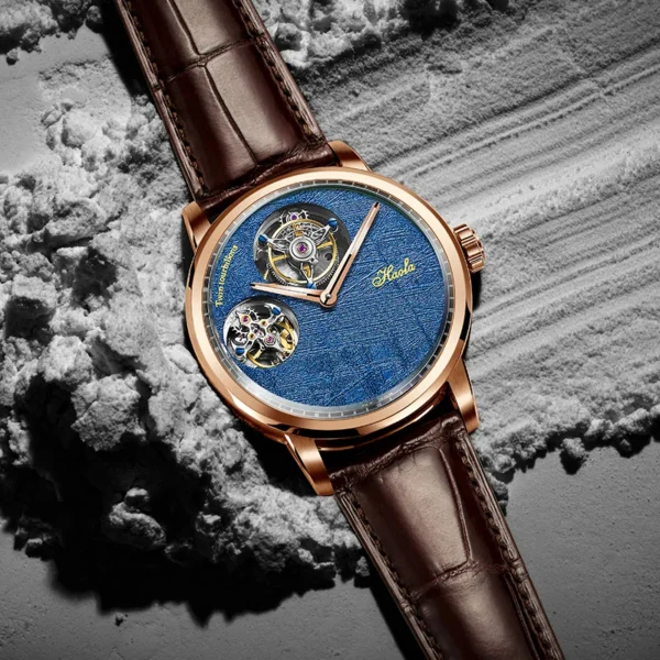 Haofa Double Tourbillon Flying Tourbillon Manual Mechanical Men's Watch Sapphire Wristwatches Skeleton Movement Watch 003