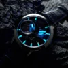 OBLVLO Flying Tourbillon Men Mechanical Watches Diamond Bezel Full Skeleton Dial Watches Super Luminous Sapphire Glass Men Watch